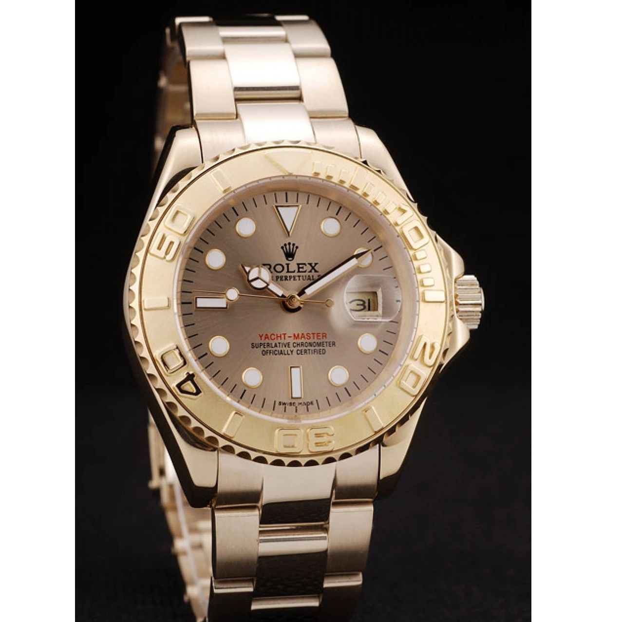 Good copy rolex watches Master Gold Gold Rolex Yacht Dial 98232 Bezel 0702